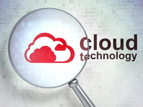 Cloud computing concept: Cloud and Cloud Technology with optical イラスト素材