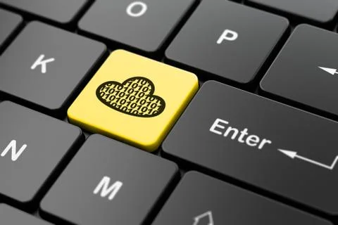 Cloud computing concept: Cloud With Code on computer keyboard background Stock Illustration