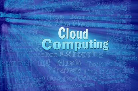 Cloud computing concept Cloud computing concept with internet related word... Stock Photos