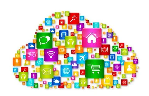 Cloud Computing concept Cloud Computing concept. apps icons set isolated o... 写真素材