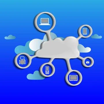 Cloud Computing Concept. Cloud Computing Concept. Vector Illustration. Eps... Stock Photos
