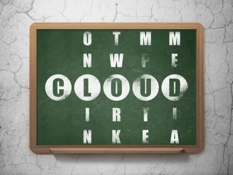 Cloud computing concept: Cloud in Crossword Puzzle イラスト素材