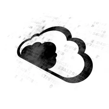 Cloud computing concept: Cloud on Digital background イラスト素材