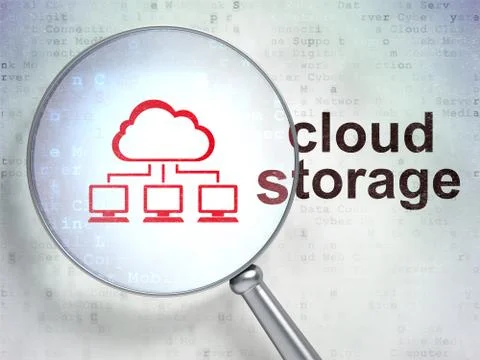 Cloud computing concept: Cloud Network and Cloud Storage with op Illustrazione stock