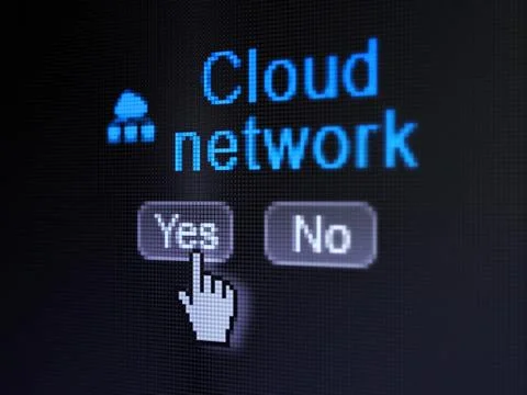 Cloud computing concept: Cloud Network icon and Cloud Network on 库存插图