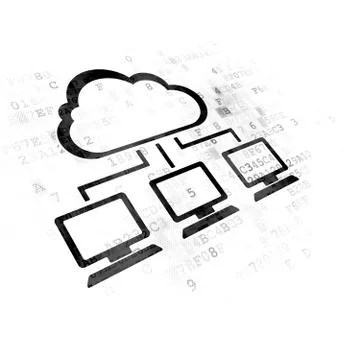 Cloud computing concept: Cloud Network on Digital background イラスト素材
