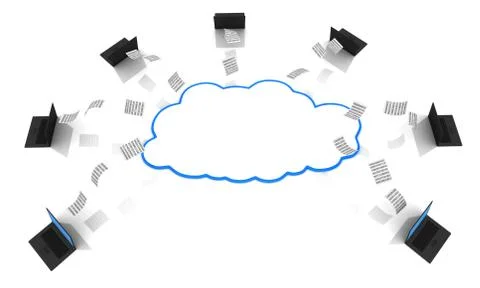 Cloud computing concept, cloud network 스톡 일러스트