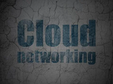 Cloud computing concept: Cloud Networking on grunge wall background Stockillustratie