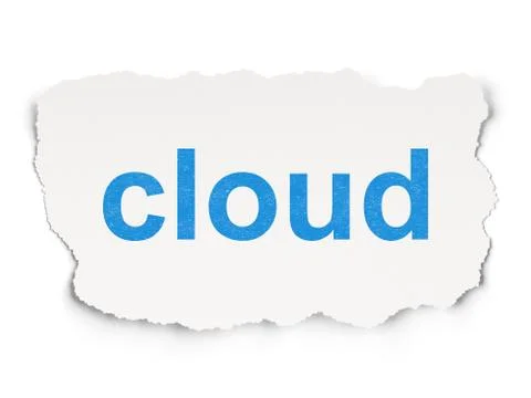 Cloud computing concept: Cloud on Paper background Stock Illustration