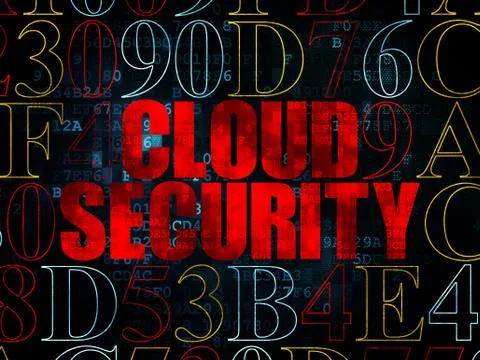 Cloud computing concept: Cloud Security on Digital background Stock Illustration