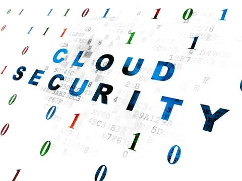 Cloud computing concept: Cloud Security on Digital background Stock Illustration