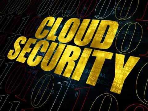 Cloud computing concept: Cloud Security on Digital background Illustrazione stock