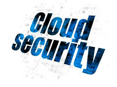 Cloud computing concept: Cloud Security on Digital background Stock Illustration