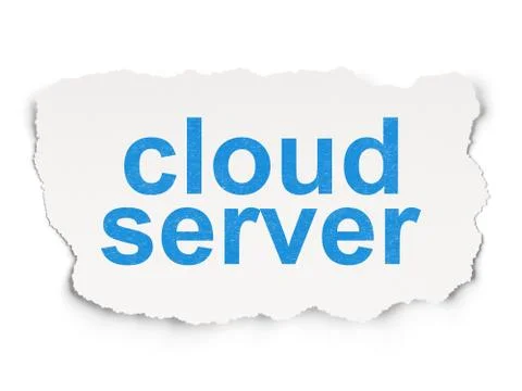 Cloud computing concept: Cloud Server on Paper background Stock Illustration