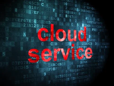 Cloud computing concept: Cloud Service on digital background Illustrazione stock