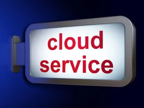 Cloud computing concept: Cloud Service on billboard background イラスト素材