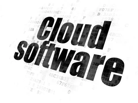 Cloud computing concept: Cloud Software on Digital background Stock-Illustration