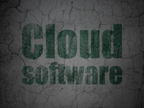 Cloud computing concept: Cloud Software on grunge wall background イラスト素材