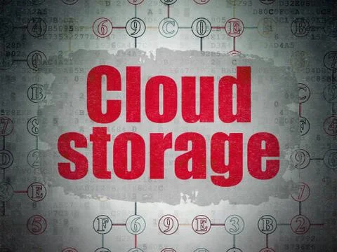 Cloud computing concept: Cloud Storage on Digital Paper Stock Illustration