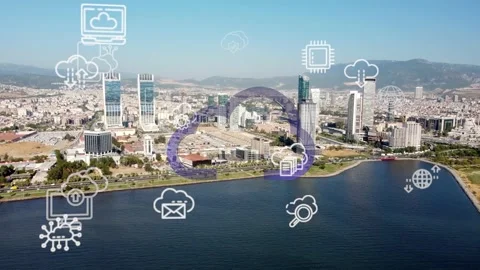 Cloud computing concept. Communication network. Stock Footage 202219089