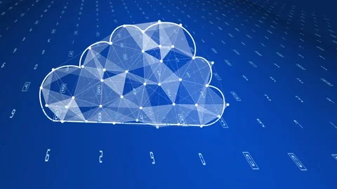 Cloud computing concept. Communication network. Cloud and edge computing Stock Footage 231764321