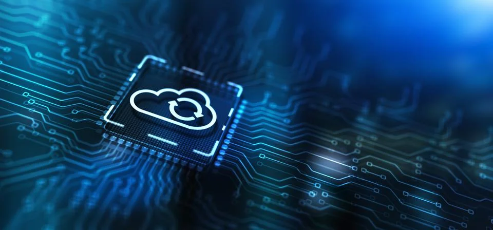 Cloud computing concept. Connect to cloud. Cloud computing icon Stock Illustration