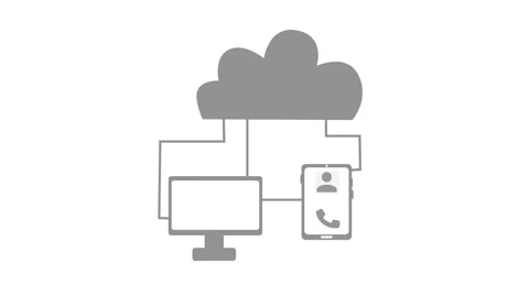 Cloud Computing Concept with Connected Devices Animation Stock Footage 315187668