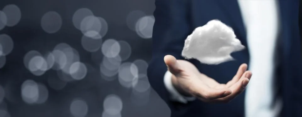 Cloud computing concept with copy space 스톡 사진