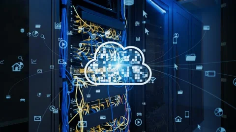 Cloud computing concept. Data center. Data server. 스톡 동영상 148794416