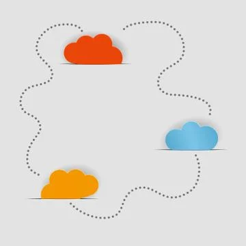 Cloud computing concept design. The background is gray. Stock Illustration