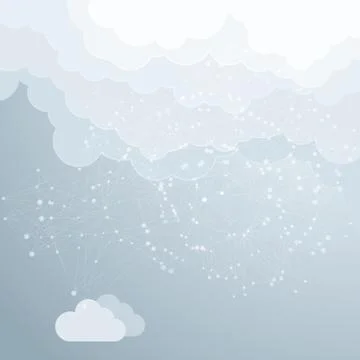 Cloud computing concept design. The background is gray. Illustrazione stock