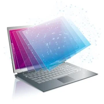 Cloud computing concept design. The background is white. Stock Illustration