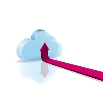 Cloud computing concept design. The background is white. Stock Illustration