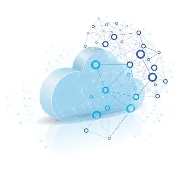 Cloud computing concept design. The background is white. Stock Illustration