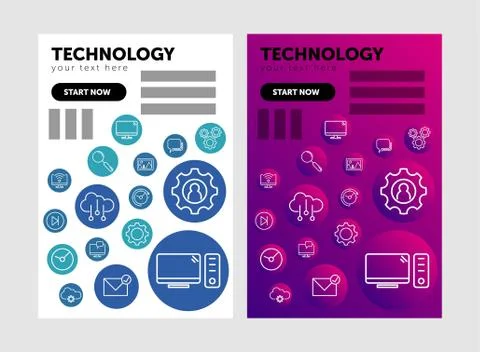 Cloud computing concept design. Devices connected to the cloud . Stock Illustration