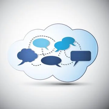 Cloud computing concept design Stock Illustration