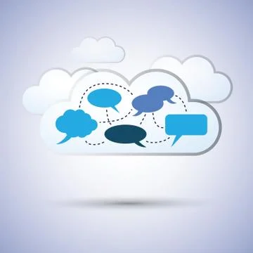 Cloud Computing Concept Design Stock Illustration