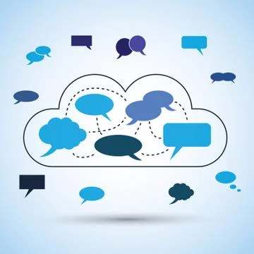 Cloud Computing Concept Design Stock Illustration