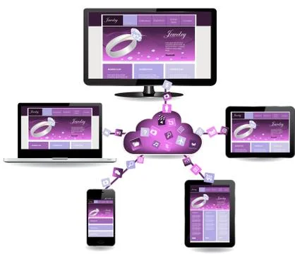 Cloud computing concept design Stock-Illustration