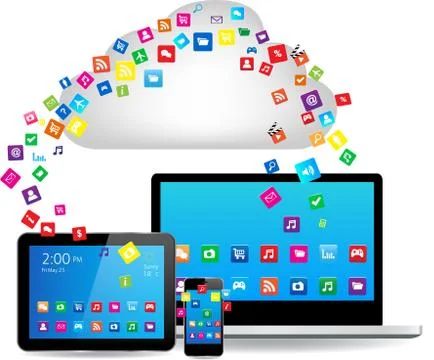 Cloud computing concept design Illustrazione stock