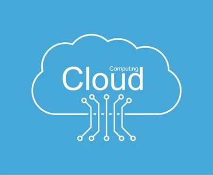 Cloud computing concept design. Stock Illustration