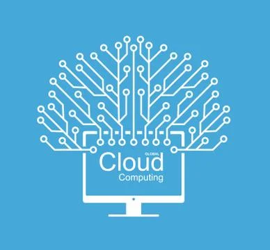 Cloud computing concept design. Stock Illustration