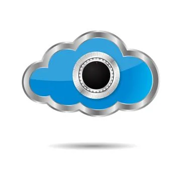 Cloud computing concept design. Isolated on white background. Stock Illustration