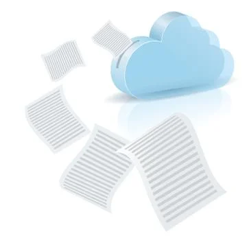 Cloud computing concept design.  Isolated in white background. 스톡 일러스트