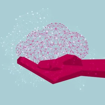 Cloud computing concept design. Isolated in white background. Stock Illustration