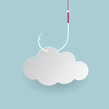 Cloud computing concept design. Isolated on blue background. Stock Illustration