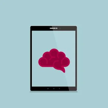 Cloud computing concept design, isolated on blue background. Stock Illustration