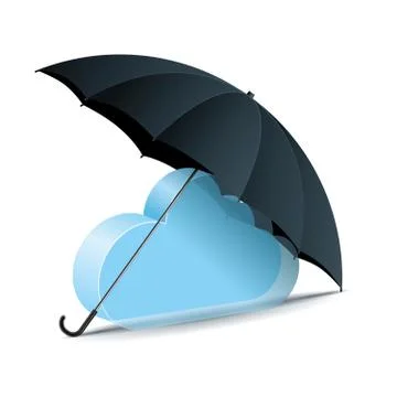 Cloud computing concept design. Network security system. Stock Illustration