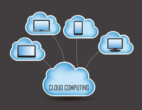 Cloud computing concept design. vector illustration Stock Illustration
