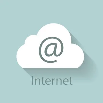 Cloud Computing Concept on Different Electronic Devices. Vector Illustrazione stock